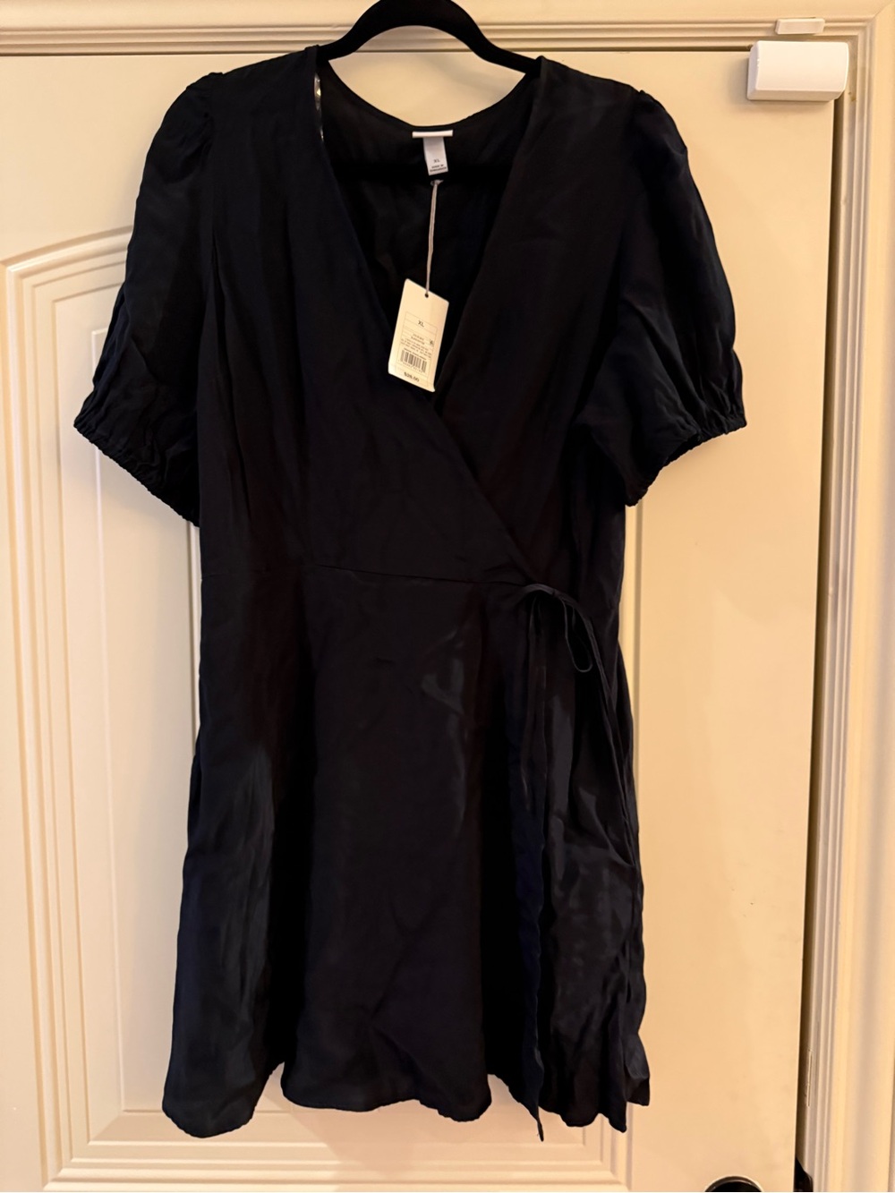 a new day Black Wrap-Front Dress with Side Tie